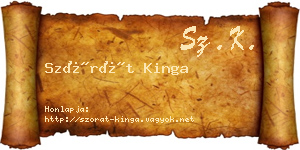 Szórát Kinga névjegykártya
